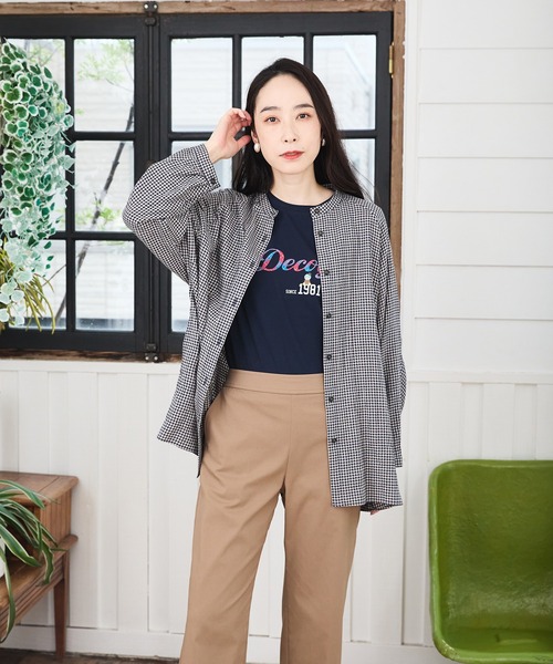 DECOY SINCE 1981(デコイシンスイチキュウハチイチ)の「【接触冷感・UVカット】コイくんロゴTシャツ(Tシャツ/カットソー・レディース・ホワイト/ネイビー/サックスブルー・M/L/LL)」の22枚目の写真