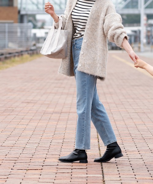 welleg（ウェレッグ）の「【 極やわ 】 晴雨兼用 ストレッチショートブーツ（ブーツ・レディース・シルバー/ブラック/アイボリー/ダークブラウン・SS/S/M/L/LL/3L）」の7枚目の写真