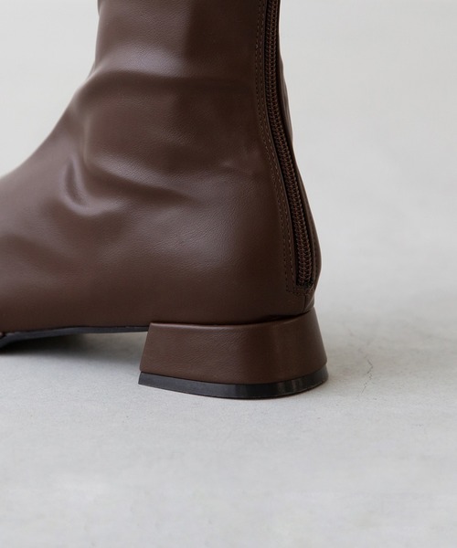 welleg（ウェレッグ）の「【 極やわ 】 晴雨兼用 ストレッチショートブーツ（ブーツ・レディース・シルバー/ブラック/アイボリー/ダークブラウン・SS/S/M/L/LL/3L）」の18枚目の写真