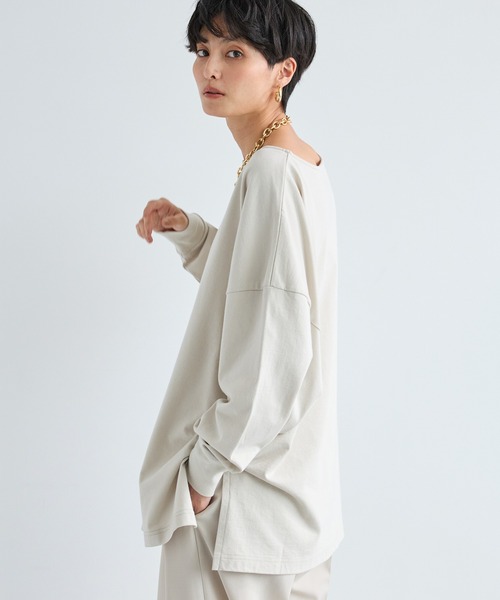 BARNYARDSTORM（バンヤードストーム）の「BARNYARDSTORM / ポンチョシルエットプルオーバー　マシンウォッシャブル（Tシャツ/カットソー・レディース・ホワイト×ネイビー/ホワイト/ベージュ系その他・FREE）」の8枚目の写真