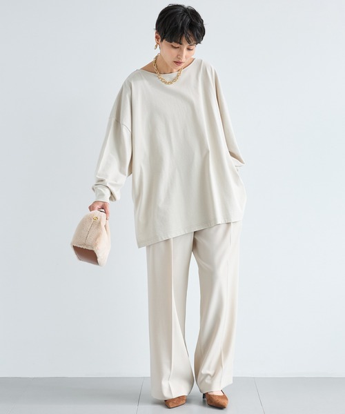 BARNYARDSTORM（バンヤードストーム）の「BARNYARDSTORM / ポンチョシルエットプルオーバー　マシンウォッシャブル（Tシャツ/カットソー・レディース・ホワイト×ネイビー/ホワイト/ベージュ系その他・FREE）」の9枚目の写真