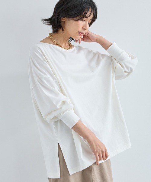 BARNYARDSTORM（バンヤードストーム）の「BARNYARDSTORM / ポンチョシルエットプルオーバー　マシンウォッシャブル（Tシャツ/カットソー・レディース・ホワイト×ネイビー/ホワイト/ベージュ系その他・FREE）」の11枚目の写真