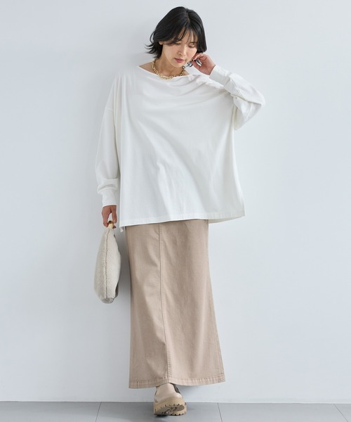 BARNYARDSTORM（バンヤードストーム）の「BARNYARDSTORM / ポンチョシルエットプルオーバー　マシンウォッシャブル（Tシャツ/カットソー・レディース・ホワイト×ネイビー/ホワイト/ベージュ系その他・FREE）」の12枚目の写真