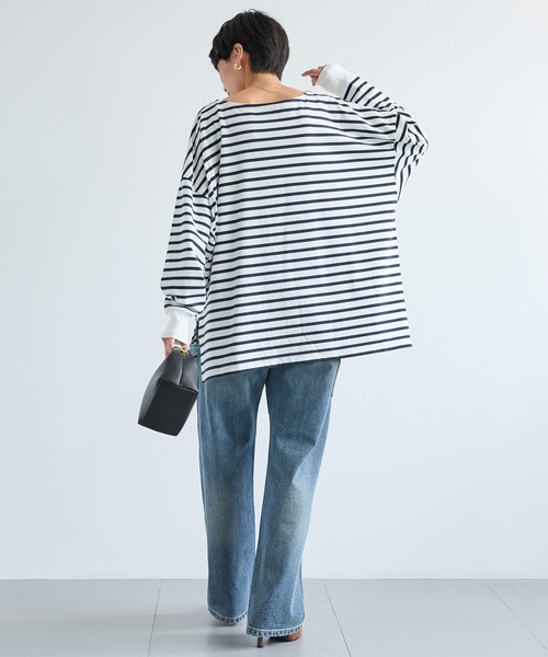 BARNYARDSTORM（バンヤードストーム）の「BARNYARDSTORM / ポンチョシルエットプルオーバー　マシンウォッシャブル（Tシャツ/カットソー・レディース・ホワイト×ネイビー/ホワイト/ベージュ系その他・FREE）」の22枚目の写真