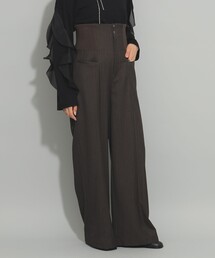 Ray BEAMS | リブウエスト ワイド パンツ(その他パンツ)