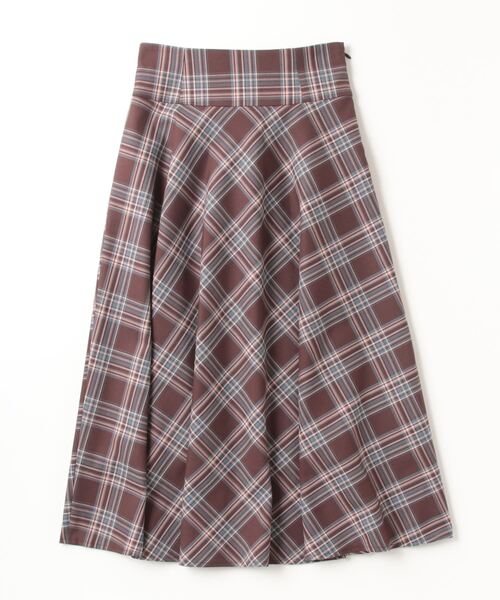 ASTORIA ODIER（アストリアオディール）の「ウエストヨークチェックサーキュラースカート（スカート・レディース・ブラウン/ベージュ・SMALL/MEDIUM）」の5枚目の写真