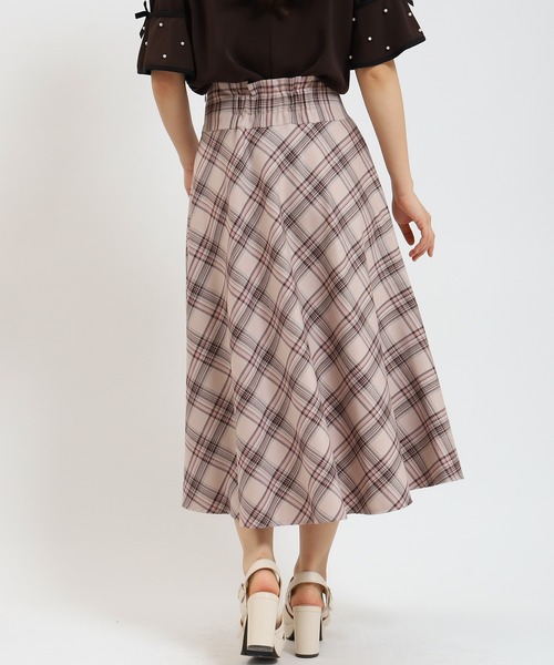 ASTORIA ODIER（アストリアオディール）の「ウエストヨークチェックサーキュラースカート（スカート・レディース・ブラウン/ベージュ・SMALL/MEDIUM）」の22枚目の写真