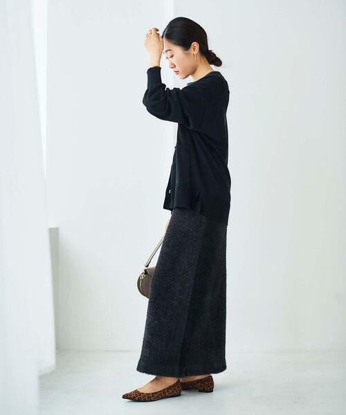 le.coeur blanc（ルクールブラン）の「メタルボタンワイドVカーデ（カーディガン/ボレロ・レディース・ボルドー/ブラック/サンドベージュ・38）」の13枚目の写真