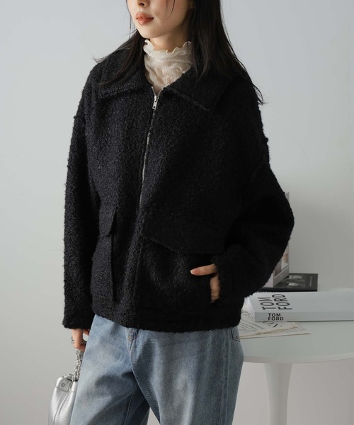 Girly Doll（ガーリードール）の「WポケットZipブルゾン（ブルゾン・レディース・ブラウン/ブラック/ライトベージュ・F）」の17枚目の写真