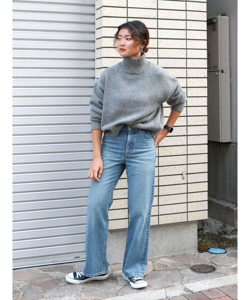 Ungrid（アングリッド）の「ハイネックボリュームカラーニット（ニット/セーター・レディース・チャコールグレー/ピンク/イエロー/アイボリー・FREE）」の14枚目の写真