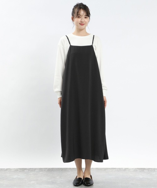 GLOBAL WORK Smile Seed Store（グローバルワーク スマイルシードストア）の「Aラインキャミワンピース/116016（シャツワンピース・レディース・ダークグレー/ブラック・LARGE/MEDIUM/X-LARGE/SMALL）」の14枚目の写真