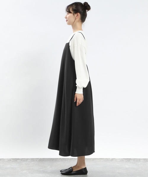 GLOBAL WORK Smile Seed Store（グローバルワーク スマイルシードストア）の「Aラインキャミワンピース/116016（シャツワンピース・レディース・ダークグレー/ブラック・LARGE/MEDIUM/X-LARGE/SMALL）」の15枚目の写真