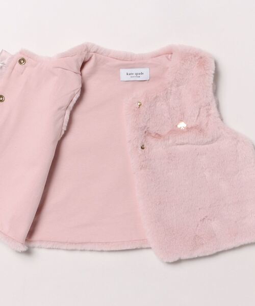 美品ケイトスペードニューヨークキッズ ファーポンチョ70-90cm 美品ケイトスペードニューヨークキッズ ファーポンチョ70-90cm kate