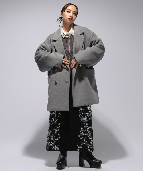 HARE（ハレ）の「ケーブルガラキリカエニットスカート(HARE)（スカート・レディース・ブラック/グレー・FREE）」の19枚目の写真