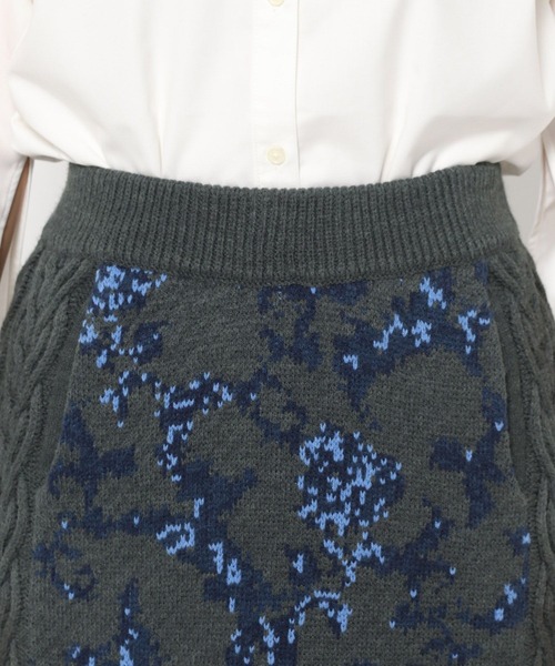 HARE（ハレ）の「ケーブルガラキリカエニットスカート(HARE)（スカート・レディース・ブラック/グレー・FREE）」の10枚目の写真