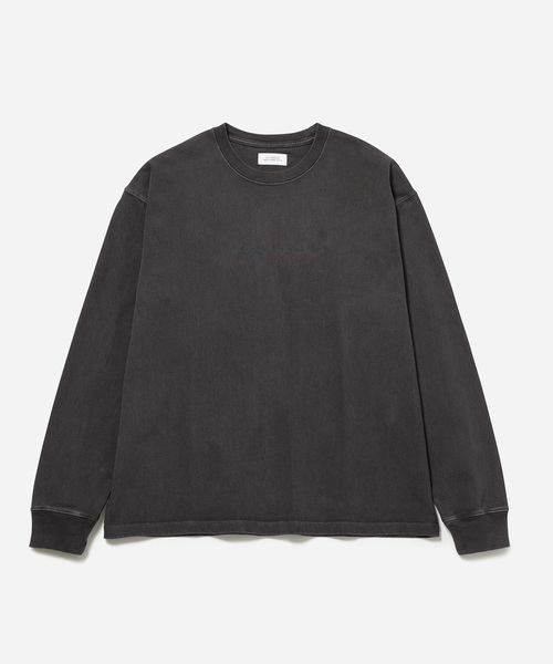 Saturdays NYC（サタデーズ ニューヨークシティ ）の「HEAVY WEIGHT PIGMENT L/S TEE（Tシャツ/カットソー・メンズ・ブルー/パープル/ブラック/ライトグレー・S/M/L/XL）」の2枚目の写真