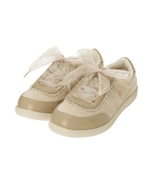 F i.n.t(フィント)の「レース使いローテクスニーカー/fint(スニーカー・レディース・アイボリー/ピンクベージュ/グレー・L/M/S)」の15枚目の写真