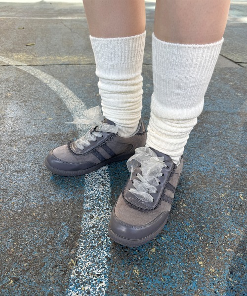 F i.n.t(フィント)の「レース使いローテクスニーカー/fint(スニーカー・レディース・アイボリー/ピンクベージュ/グレー・L/M/S)」の21枚目の写真