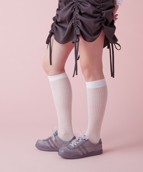 F i.n.t(フィント)の「レース使いローテクスニーカー/fint(スニーカー・レディース・アイボリー/ピンクベージュ/グレー・L/M/S)」の20枚目の写真