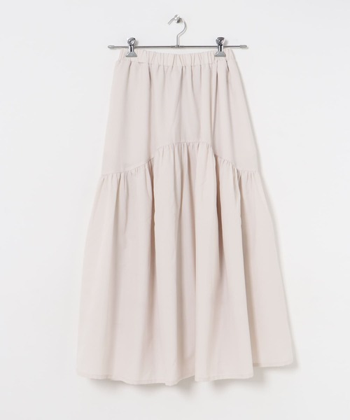 ITEMS URBANRESEARCH（アイテムズ アーバンリサーチ）の「スウェットライクニット×ティアードスカート（ワンピース・レディース・グレー/ブラウン・FREE）」の22枚目の写真