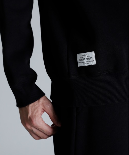 schott（ショット）の「Schott/ショット/B.S.CREW SWEAT/ブラック