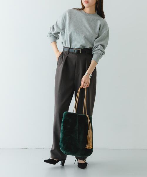 RODE SKO（ロデスコ）の「タッセル付フラッフィトートバッグ（トートバッグ・レディース・グレー/グリーン/ベージュ・ONE）」の17枚目の写真