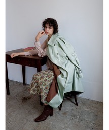 flower jacquard skirt