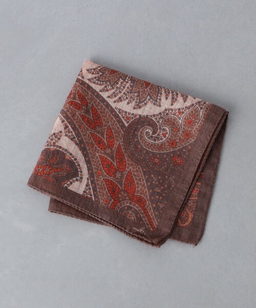 UNITED ARROWS(ユナイテッドアローズ)の「<molteni> ペイズリーポケットチーフ(ポケットチーフ・メンズ・ブラウン・FREE)」の1枚目の写真
