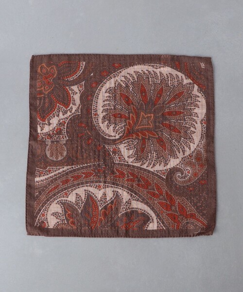 UNITED ARROWS(ユナイテッドアローズ)の「<molteni> ペイズリーポケットチーフ(ポケットチーフ・メンズ・ブラウン・FREE)」の2枚目の写真