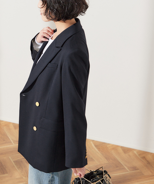 JOURNAL STANDARD L'ESSAGE【紺ブレ】 ジャケット ウールトリコチン ブレザージャケット（テーラードジャケット