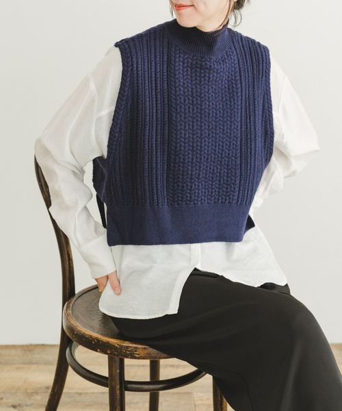 Sporty & Rich ケーブルニットベスト Sporty & Rich ケーブルニットベスト