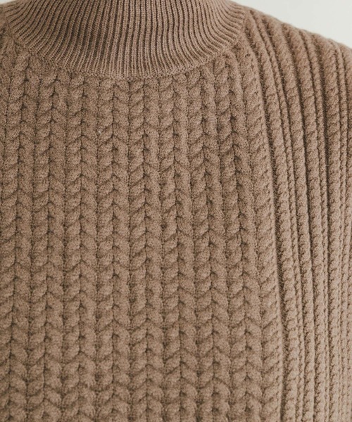ITEMS URBANRESEARCH（アイテムズ アーバンリサーチ）の「ケーブルニットベスト（ベスト・レディース・グレー/モカ/ネイビー・FREE）」の21枚目の写真