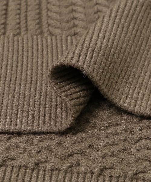 ITEMS URBANRESEARCH（アイテムズ アーバンリサーチ）の「ケーブルニットベスト（ベスト・レディース・グレー/モカ/ネイビー・FREE）」の6枚目の写真