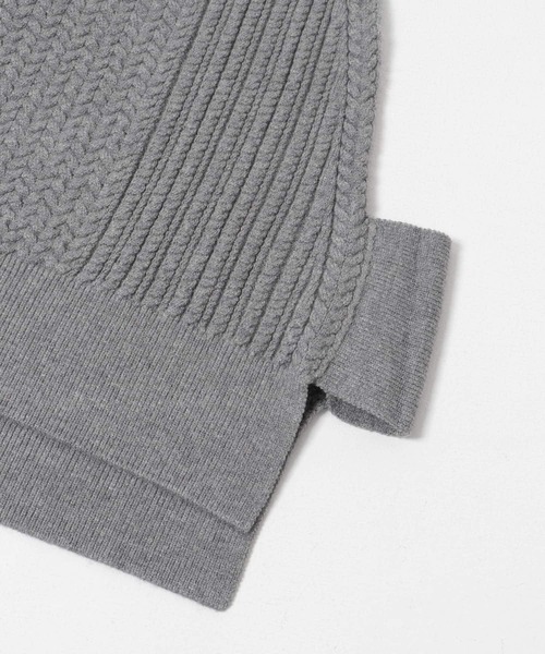 ITEMS URBANRESEARCH（アイテムズ アーバンリサーチ）の「ケーブルニットベスト（ベスト・レディース・グレー/モカ/ネイビー・FREE）」の7枚目の写真
