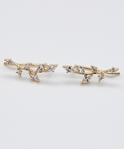 ciite'（シーテ）の「リーフビジューピアス イヤーカフ風  (両耳用)（ピアス（両耳用）・レディース・ゴールド/シルバー・FREE）」の8枚目の写真