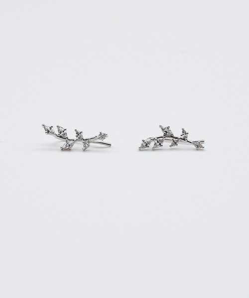 ciite'（シーテ）の「リーフビジューピアス イヤーカフ風  (両耳用)（ピアス（両耳用）・レディース・ゴールド/シルバー・FREE）」の10枚目の写真