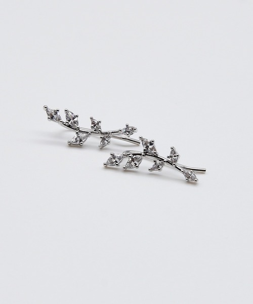 ciite'（シーテ）の「リーフビジューピアス イヤーカフ風  (両耳用)（ピアス（両耳用）・レディース・ゴールド/シルバー・FREE）」の11枚目の写真