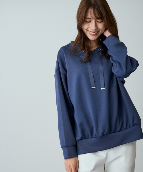 Jayro(ジャイロ)の「ダンボールニット抜き衿プルオーバー(Tシャツ/カットソー・レディース・ブラック/ブルー/ブラウン系その他2/オフホワイト・M)」の12枚目の写真