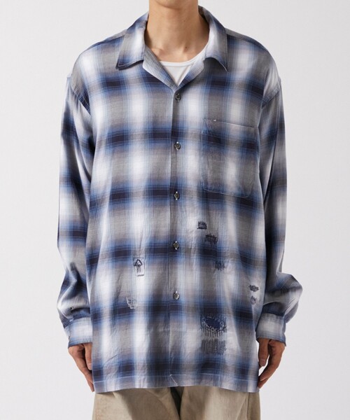 Bowwow/バウワウ】RAYON CHECK SHIRTS REPAIRED（シャツ/ブラウス