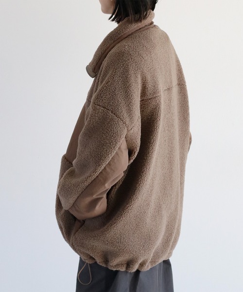 cepo（セポ）の「パウダーボアオーバージャケット（ブルゾン・レディース・ブラウン/チャコール/オフホワイト・M）」の19枚目の写真