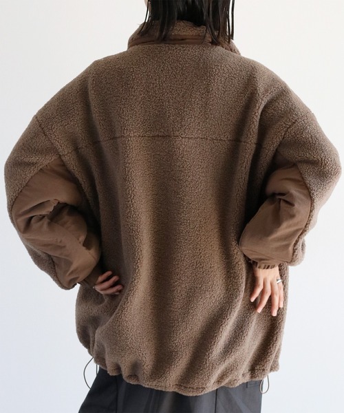 cepo（セポ）の「パウダーボアオーバージャケット（ブルゾン・レディース・ブラウン/チャコール/オフホワイト・M）」の20枚目の写真