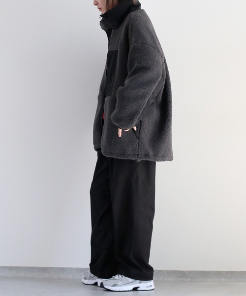 cepo（セポ）の「パウダーボアオーバージャケット（ブルゾン・レディース・ブラウン/チャコール/オフホワイト・M）」の10枚目の写真