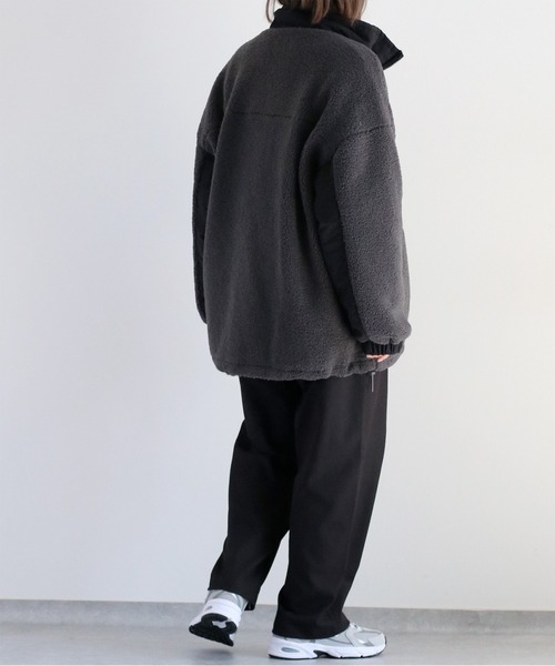 cepo（セポ）の「パウダーボアオーバージャケット（ブルゾン・レディース・ブラウン/チャコール/オフホワイト・M）」の12枚目の写真