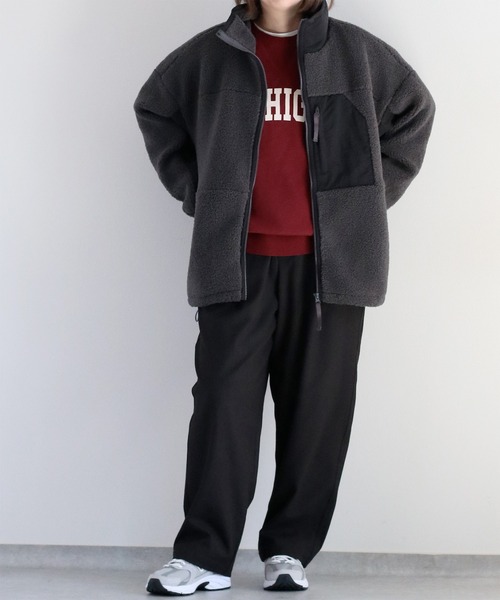 cepo（セポ）の「パウダーボアオーバージャケット（ブルゾン・レディース・ブラウン/チャコール/オフホワイト・M）」の16枚目の写真