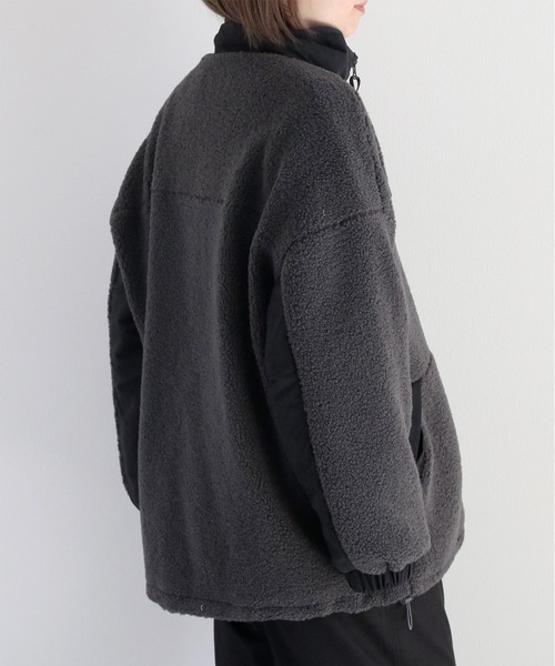 cepo（セポ）の「パウダーボアオーバージャケット（ブルゾン・レディース・ブラウン/チャコール/オフホワイト・M）」の6枚目の写真