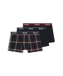 BOSS(ボス)の3パック ロゴウエストバンド ストレッチコットン ボクサーパンツ(ボクサーパンツ)