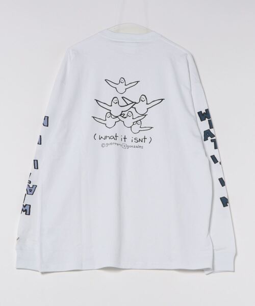 （What it isNt）ART BY MARKGONZALES（ワットイットイズント）の「【(What it isNt) ART BY MARK GONZALES/ワットイットイズント マークゴンザレス】バック&アームプリント リアルレイヤード ロングスリーブTシャツ 半袖T＆ロンT 2点セット（Tシャツ/カットソー・メンズ・ブラック系その他/グレー系その他/グリーン系その他/ブラック系その他2/グレー系その他2/パープル系その他2・MEDIUM/LARGE/X-LARGE）」の14枚目の写真