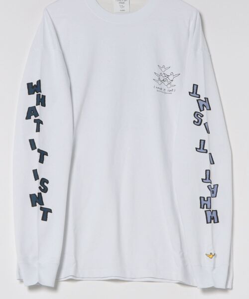（What it isNt）ART BY MARKGONZALES（ワットイットイズント）の「【(What it isNt) ART BY MARK GONZALES/ワットイットイズント マークゴンザレス】バック&アームプリント リアルレイヤード ロングスリーブTシャツ 半袖T＆ロンT 2点セット（Tシャツ/カットソー・メンズ・ブラック系その他/グレー系その他/グリーン系その他/ブラック系その他2/グレー系その他2/パープル系その他2・MEDIUM/LARGE/X-LARGE）」の15枚目の写真