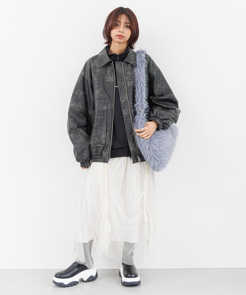 PAGEBOY（ページボーイ）の「バイカラーソールブーツ（ブーツ・レディース・ブラック/グレー・MEDIUM/LARGE）」の10枚目の写真