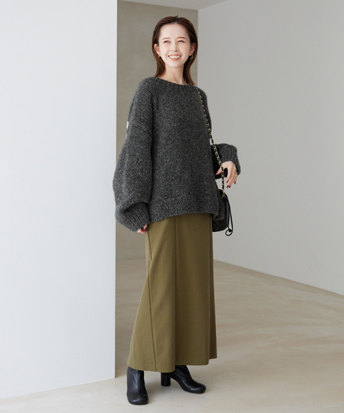 ＋81BRANCA（ハチイチブランカ）の「+81BRANCA/ハチイチブランカ SLOBE別注 ペルーニット（ニット/セーター・レディース・グレー/ホワイト・FREE）」の4枚目の写真